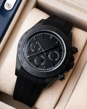 Custom Black Chronograph Watch