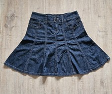 ESPRIT Denim 94107 Rock knielang Gr.38/M Dekorative Kontrastnähte Blau casual