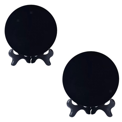 Obsidian circle disc - obsidian,