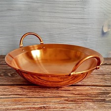 Kupferner Wok mit