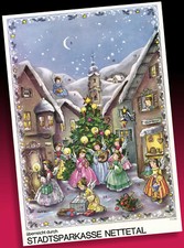 ALTER WERBE ADVENTSKALENDER KORSCH SPARKASSE Engel am Stadtplatz   Lore Hummel !