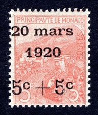 MONACO 1920 38 ** POSTFRISCH