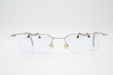 Vintage Brille SEKANI 1041 Silber Bronze Halbrand Brillengestell eyeglasses