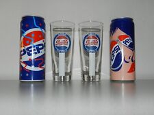 Pepsi Cola • 2 Gläser "Drink Ice Cold" • 2 limitierte Dosen 500 ml • "Cool Art"