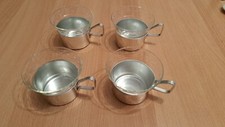 4 Teegläser  im Aluhalter