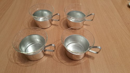 Teegläser im aluhalter - teegläser,