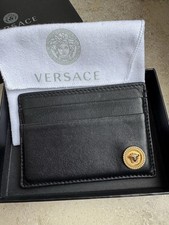 Versace Medusa Biggie Kartenetui Schwarz/Gold  Leder Nur Selten Benutzt Ink Box