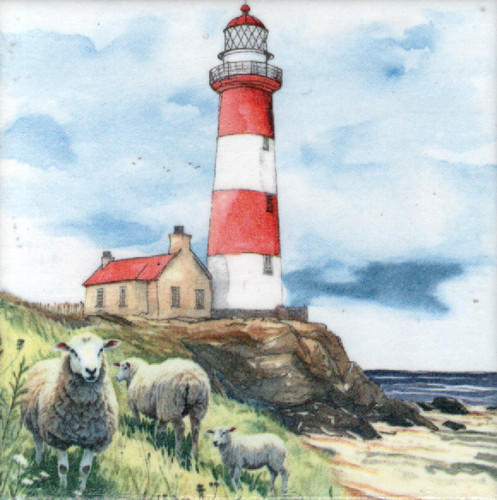 Deko wandfliese leuchtturm - wandfliese,