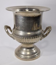 prächtiger alter SEKTKÜHLER versilbertes Metall Eiseimer Weinkühler Pokalvase