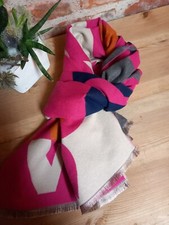 Schal pink beige grau blau