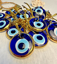 5x Nazar Boncuk Glasperlen 4cm Goldoptik Deko Amulett Sünnet Nikah Bebek