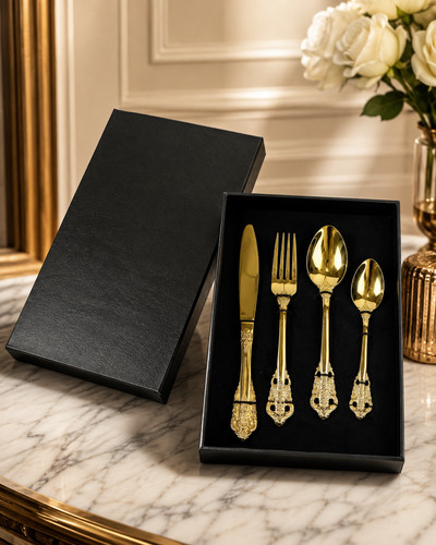 Besteckset gold edelstahl - besteckset,