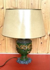 Antike Tischlampe Majolika