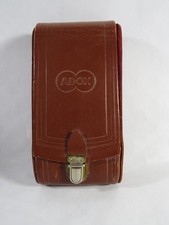 ADOX Fototasche aus Leder ca. 14 x 7 x 3,5 cm, Fotoapparat - Kamera -Farbe braun