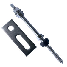 Stockschrauben M10 EPDM Dichtung 250mm Adapterplatte Edelstahl Solar PV NEU