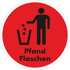 Aufkleber Pfand Flaschen