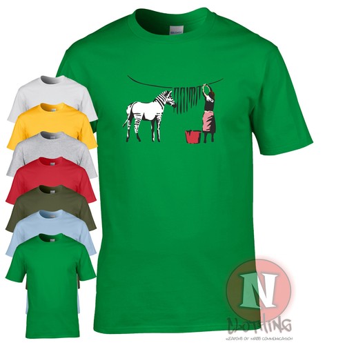Naughtees banksy zebra shirt - banksy,