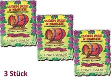 3 X Weinhefe UNIVERSAL für Mehrfruchtweine 100% natürlisches Hefe Wein Zamojscy