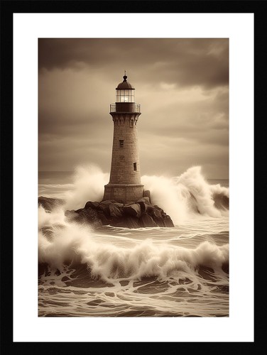 Weicher leuchtturm gerahmtes - leuchtturm,