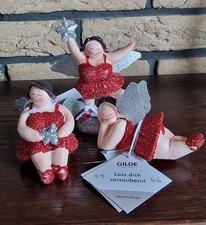 Casablanca Design Figur "Engel Betty" rot / silber Weihnachten Geschenk 79247