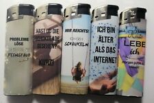 5 x Feuerzeug Gas Feuerzeuge coole Motiv Serie mit Sprüche Weisheiten