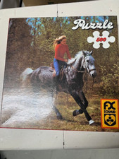Puzzle von FX Schmid 500 Teile Reiterin Nr. 97762 ca. 1970er