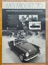 MG Midget Roadster Oldtimer Original 1970 Vintage Advert Werbung Reklame V2