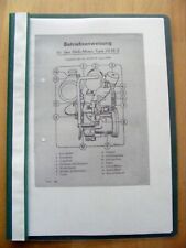 Hirth Typ 50 Agria 1800 Bedienungsanleitung Betriebsanleitung Benutzerhandbuch