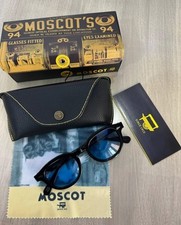 MOSCOT Lemtosh schwarze Sonnenbrille blaue Gläser Größe MEDIUM 46