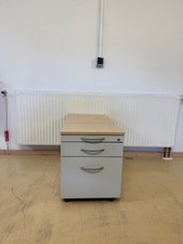 Palmberg Rollcontainer Ahorn/Grau - 3 Schubladen - Hängeregister