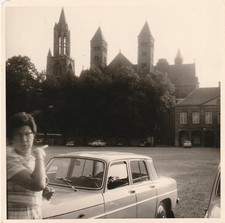 Vintage Foto Frau mit Renault