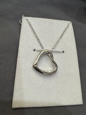 Diamant Herz Anhänger Halskette Neu