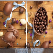 Osterhase Rustikale Gardine Schokolade Ferien Eier