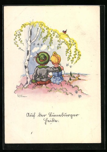 Künstler liesel - künstler-ak,