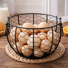 Eierkorb Metalldraht Huhn