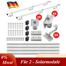 PV Photovoltaik Solarpanel Halterung 2er Montage Set Ziegeldach Aufständerung DE