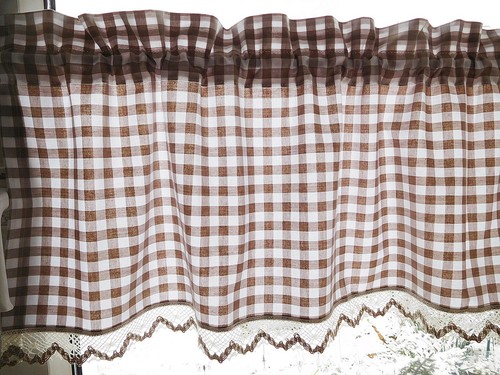 Kurzgardine shabby weiß - shabby, weiß-taupe