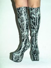 Pony boots stiefel latex 37 38 39 40 41 42 43 44 45 46 47 plathorm 8cm Bolingier