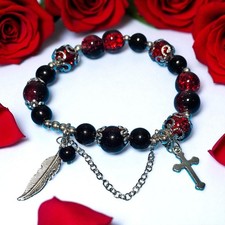 Damen Gothic Perlenarmband