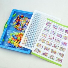 NEU~Mosaik-Steckspiel 592 Stecker Steckmosaik Spielzeug Geschenkset für Kinder