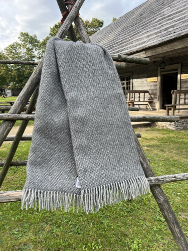Klippan wolldecke grau meliert - klippan,