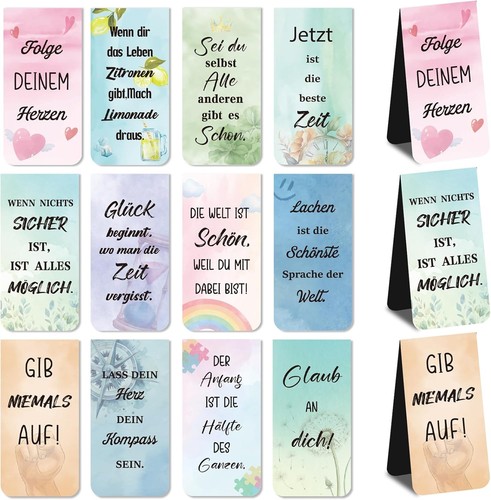 Magnetische lesezeichen 12er - lesezeichen,