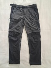 Decathlon Forclaz Herren Zipper Outdoor Wander Trekking Hose XL schwarz/grau