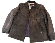 Tommy Hilfiger Lederjacke Jacke Gr. 48 Vintage-braun Echtleder Lammleder