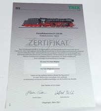 Trix Minitrix 16015 ZERTIFIKAT