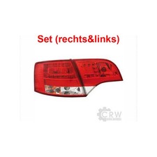 Rückleuchten Set (links & rechts) LED für Audi A4 B7 Kombi 04-07 klar rot-wiess