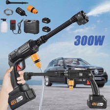 30Bar Akku Hochdruckreiniger Mobiler Druckreiniger Spritzpistole mit 6-in-1 Düse