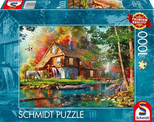 Puzzle wassermühle herbst - puzzle,