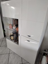 1 Vitrine und 2 Highboards weiß Hochglanz Möbel Knuffmann