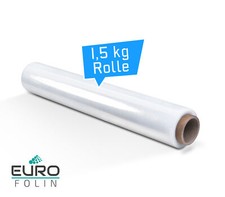 1 x Stretchfolie Palettenfolie Wickelfolie 500mm 23my 1,5 kg transparent